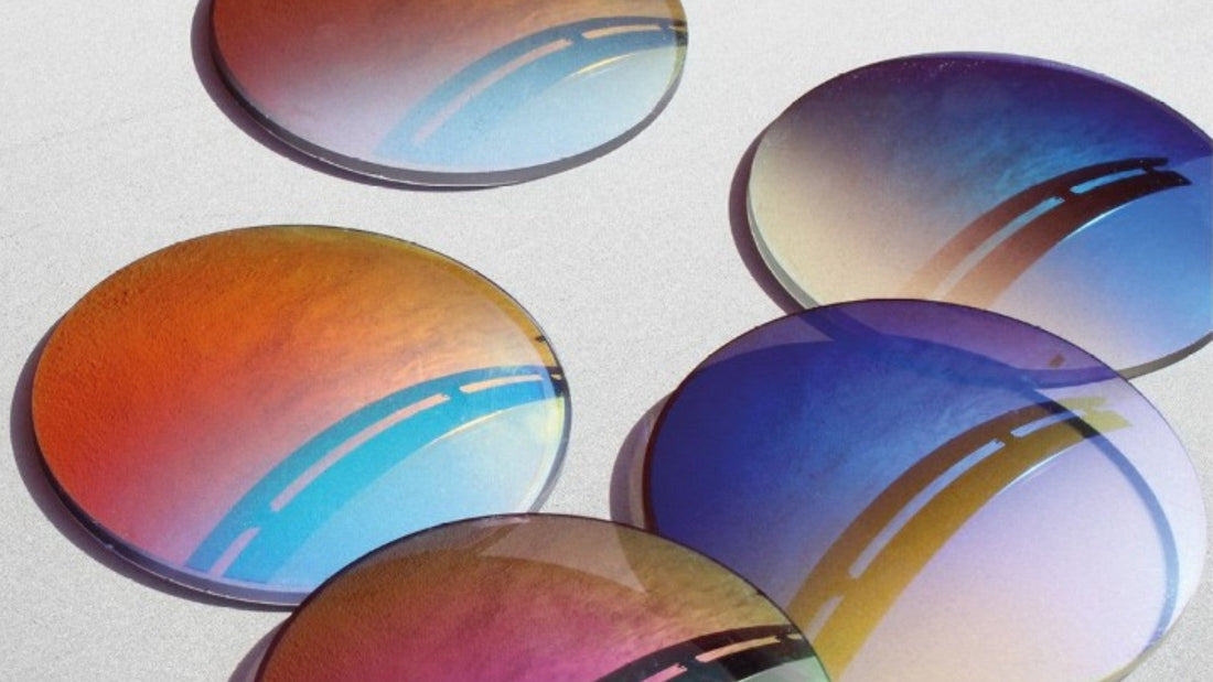 Verres de lunettes de soleil à effet miroir de différentes couleurs - Rétine & Pupille Opticiens Paris 17