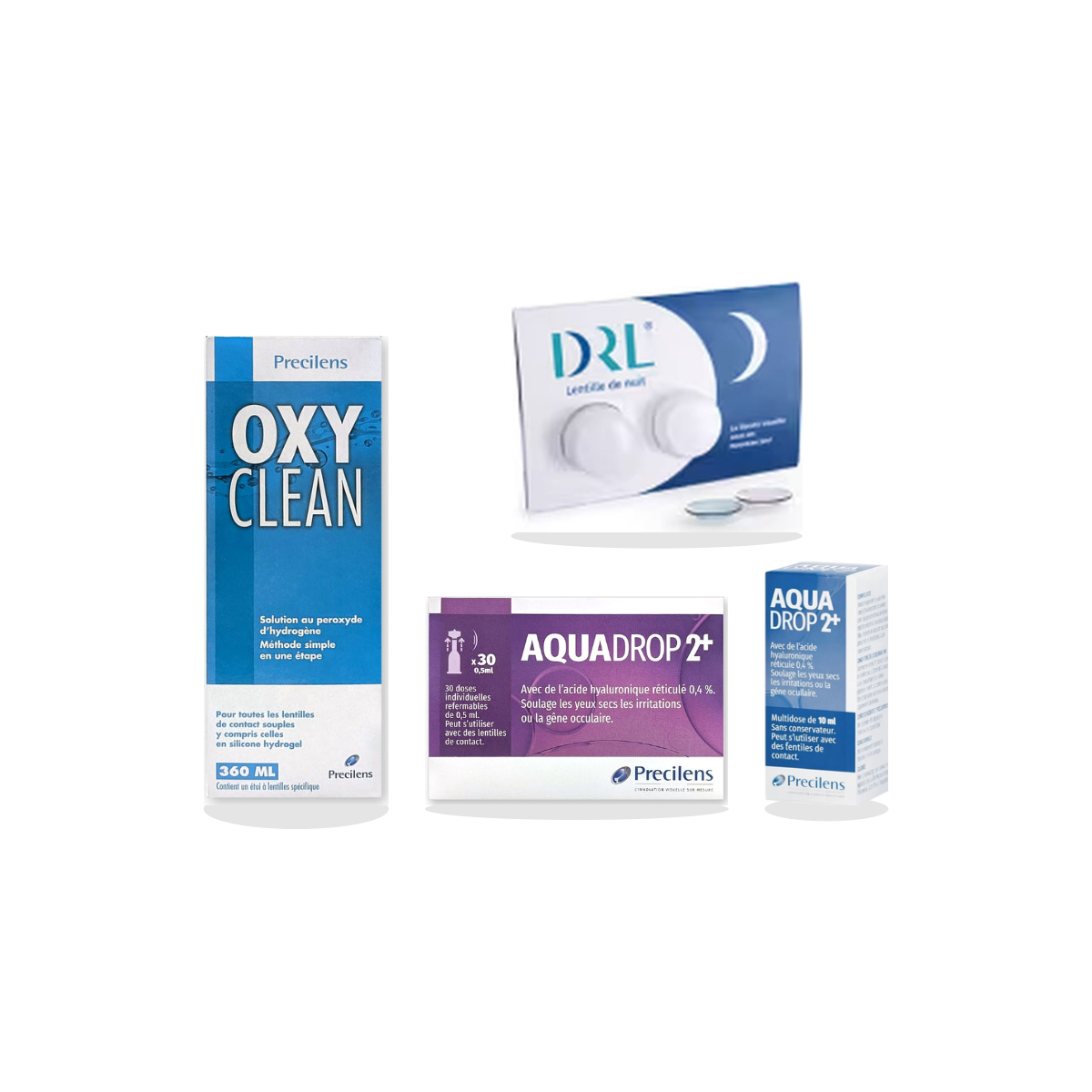 Lentilles de nuit orthokératologie DRL Precilens et produits d'entretien