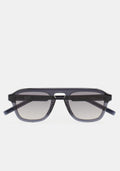 Lunettes de soleil rectangulaires Kaleos Crowne coloris 05 en acétate bleu gris transparent, vue 1