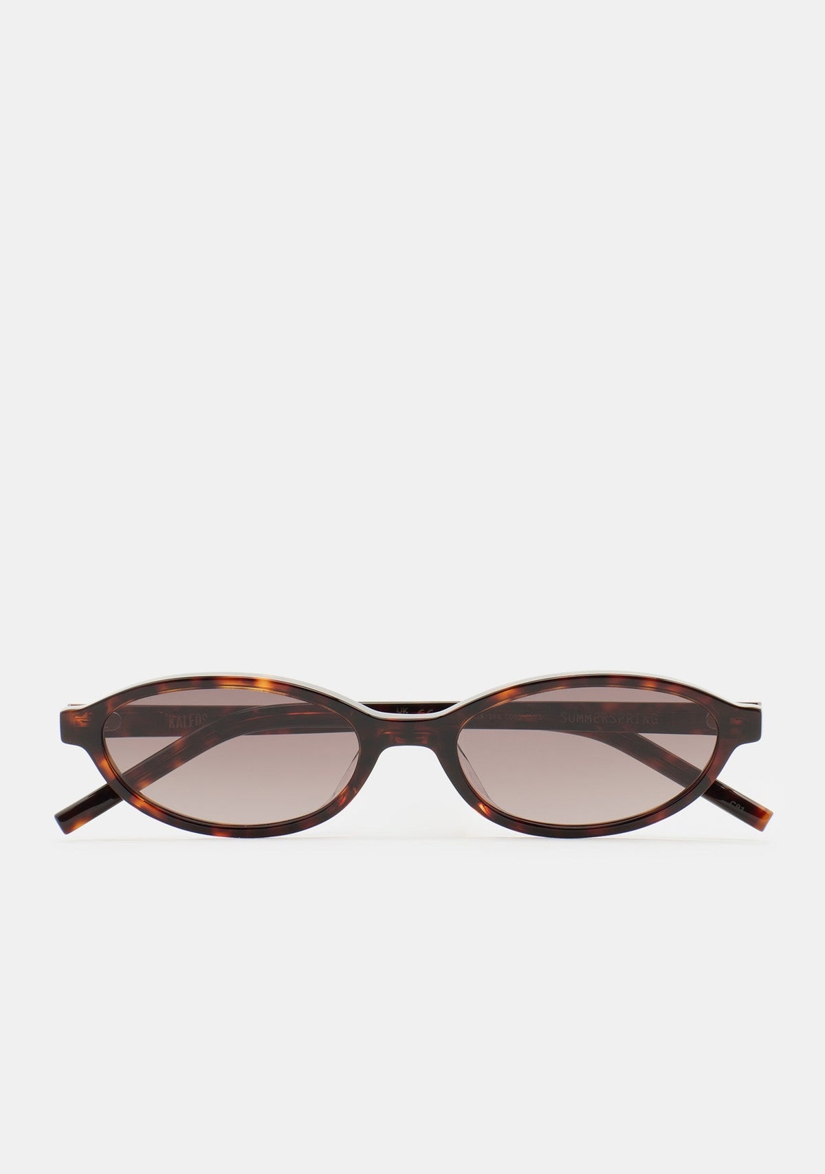Lunettes de soleil ovales Kaleos Summerspring coloris 05 en acétate havane foncé, vue 1