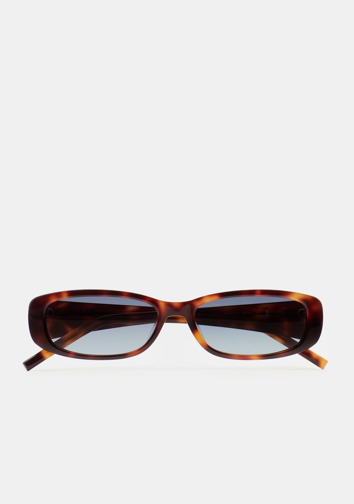 Lunettes de soleil rectangulaires Kaleos Minx coloris 02 en acétate havane brun foncé, vue 1
