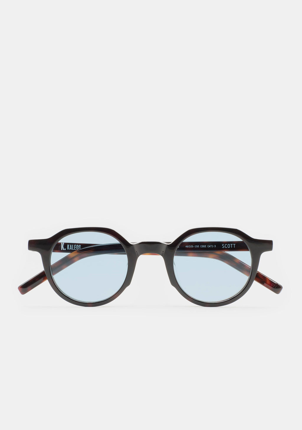 Lunettes de soleil pantos Kaleos Scott coloris 02 en acétate havane foncé, vue 1