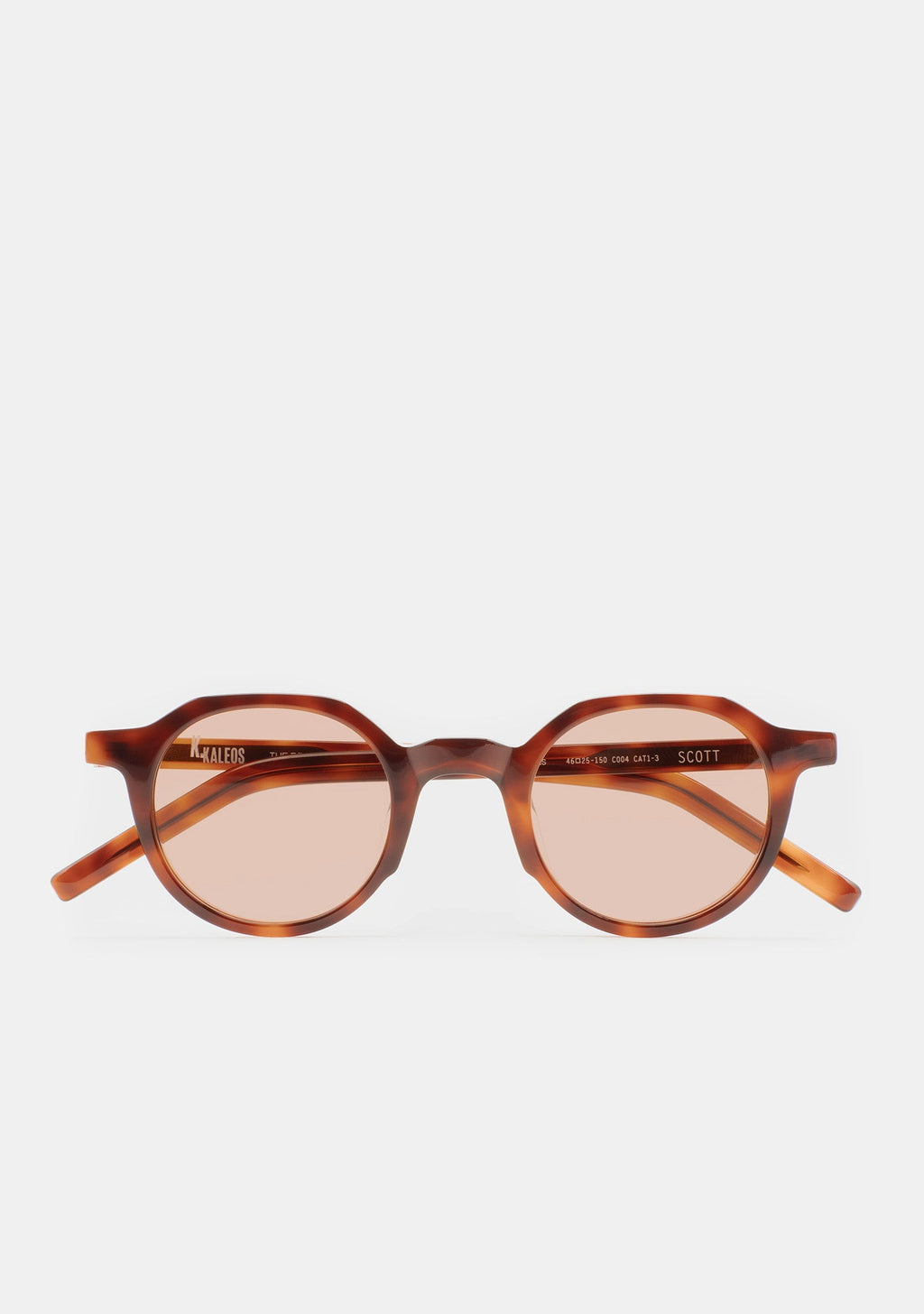 Lunettes de soleil pantos Kaleos Scott coloris 04 en acétate havane marron, vue 1