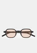 Lunettes de soleil carrées Kaleos Castillo coloris 01 en acétate noir, vue 1