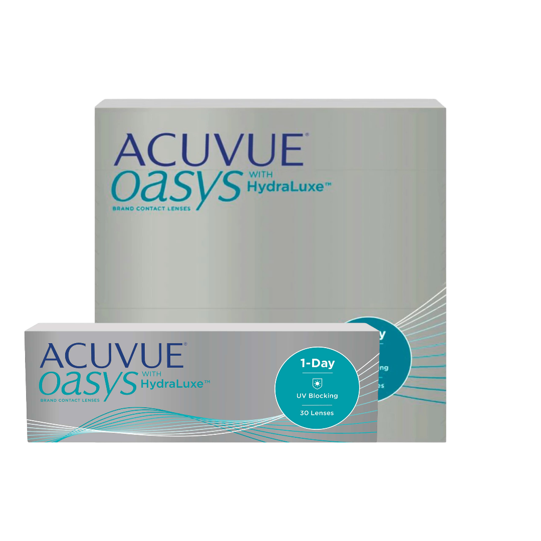 Boîte de 30 et 90 lentilles Acuvue Oasys 1-Day (HydraLuxe) par Acuvue