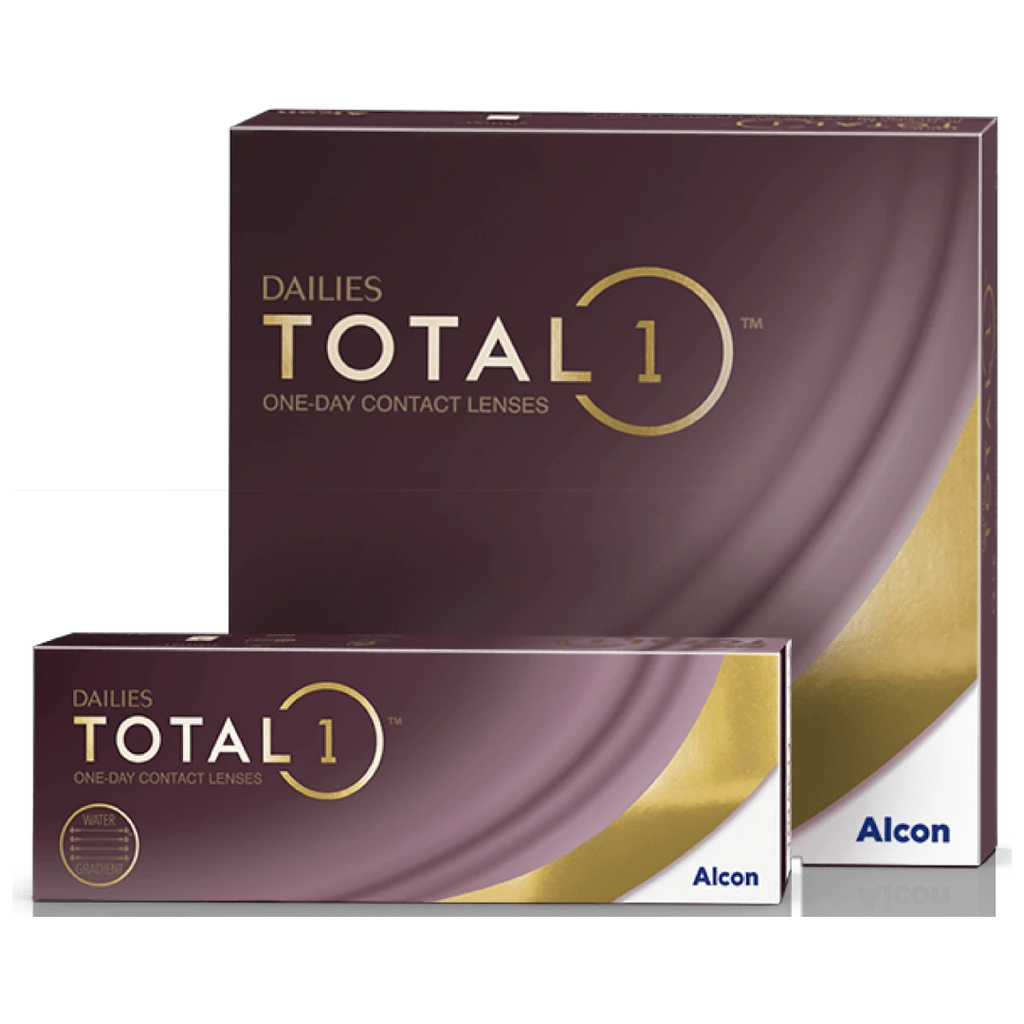 Boîte de 30 et 90 lentilles Alcon Dailies Total 1 ou Conditionnements 30 et 90 lentilles Dailies Total 1, par Alcon