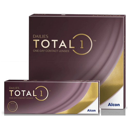 Boîte de 30 et 90 lentilles Alcon Dailies Total 1 ou Conditionnements 30 et 90 lentilles Dailies Total 1, par Alcon