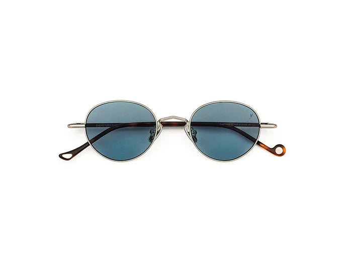 Lunettes de soleil Eyepetizer Chatham C.1-OP-2 - Face Argent Mat et Verres Bleu Foncé