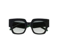 Lunettes de soleil carrées Kaleos Novak coloris 03 en acétate vert foncé.