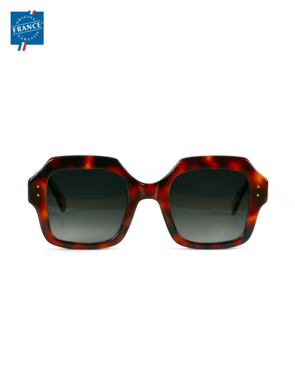 Lunettes de soleil Marmillon FMS.0227 écaille brune en acétate, Origine France Garantie