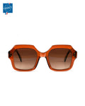 Lunettes de soleil Marmillon FMS.0227 marron glacé en acétate, Origine France Garantie
