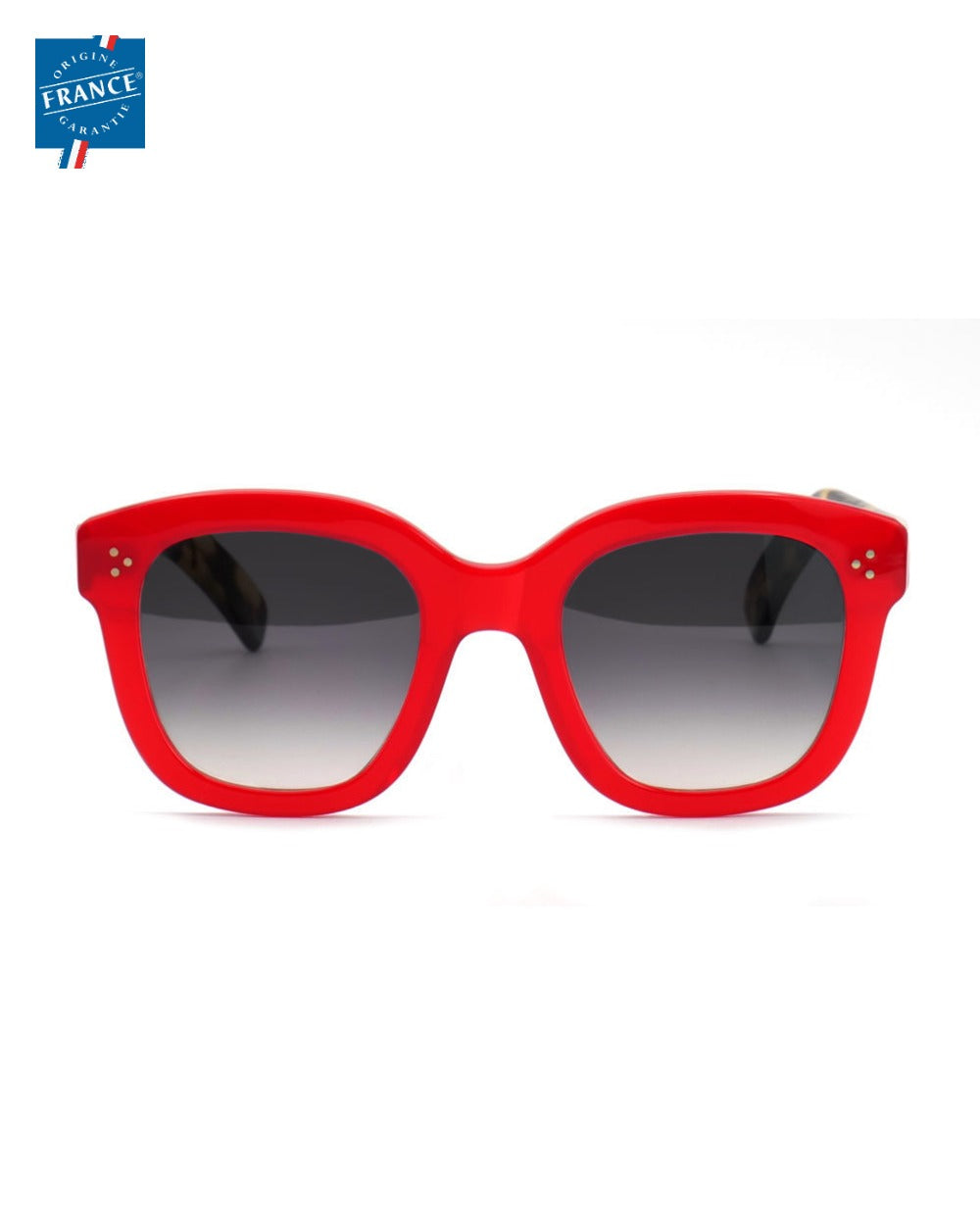 Lunettes de soleil Marmillon FMS.0117 Rouge gourmand, branche écaille - Origine France Garantie
