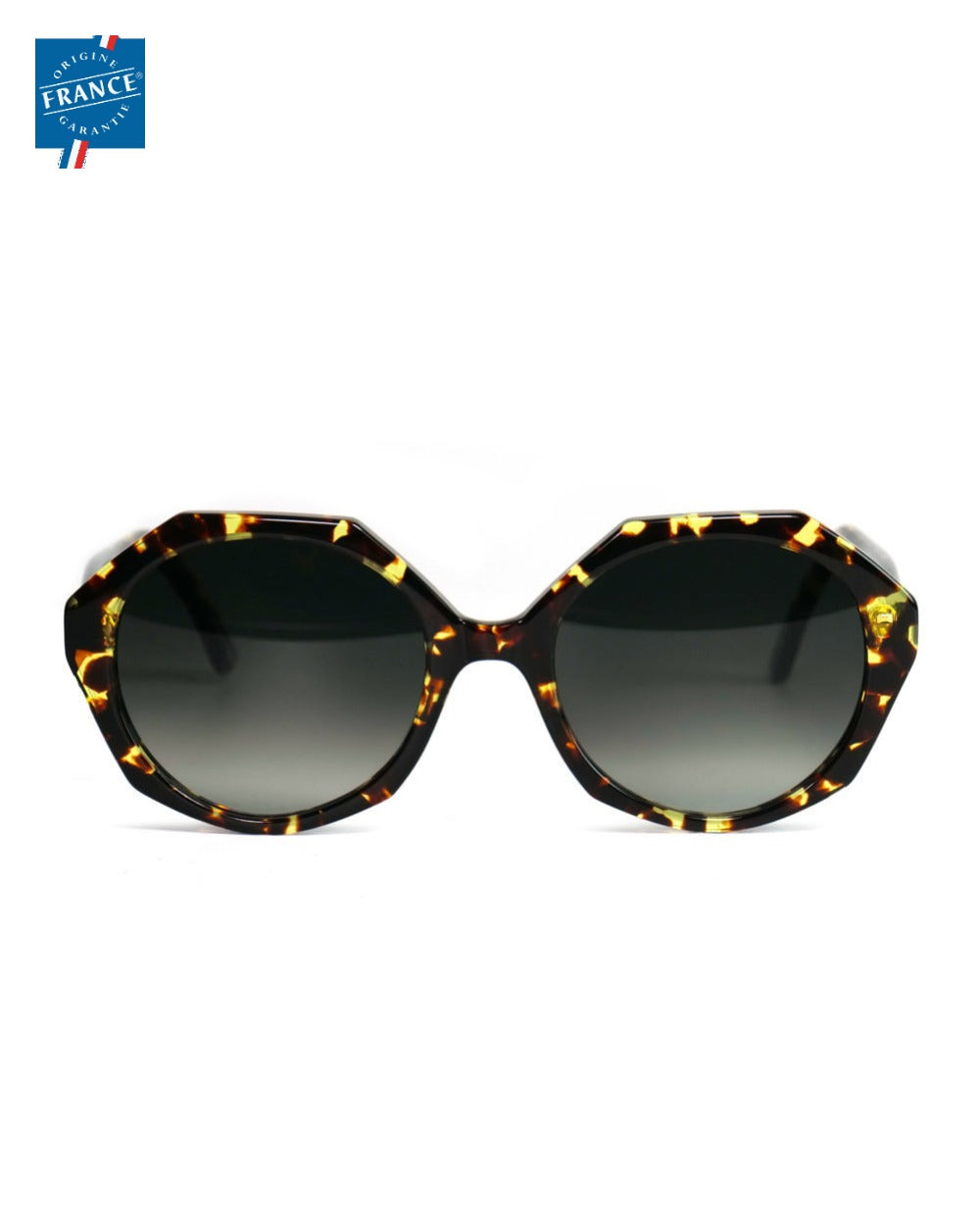 Lunettes de soleil Marmillon FMS.0622 Café et cristaux ambrés - Origine France Garantie