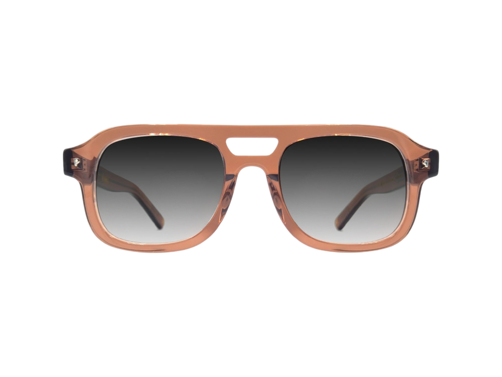 Lunettes Pawa Eyewear VEGETA Crystal Brown - Forme Pilote en Acétate avec Verres Dégradés Moonlight - RP Opticiens
