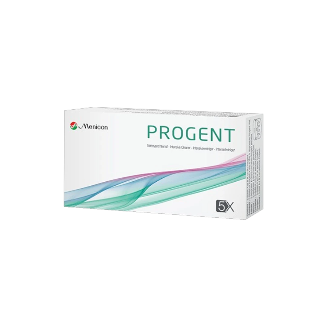 Menicon Progent, nettoyant pour lentilles rigides RGP, 5 doses et étui