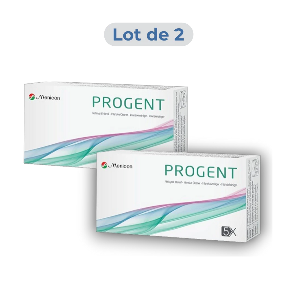 Pack de 2 Progent Menicon nettoyant intensif pour lentilles rigides RGP